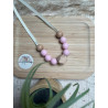 Collier d'allaitement rose pastel