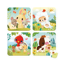 Puzzles Évolutifs Animaux Ferme