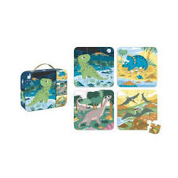 Puzzles Évolutifs Dinosaures - 4 puzzles