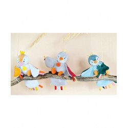 Peluche musicale oiseau-Cui-Cui- Bouton d'or